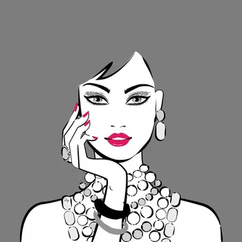 Plakát Plakát, Obraz - Grey Girl, Martina Pavlova