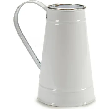 Obal na květináč IBERGARDEN Obal na květináč ve tvaru dížky, kovový, bílý