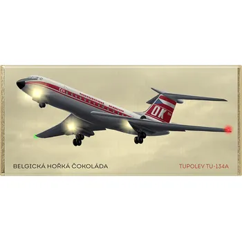 Čokoláda CHOCO POLA - Tupolev Tu-134A - hořká čokoláda 100g