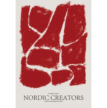 Plakát Plakát, Obraz - Things fall apart - Red, Nordic Creators