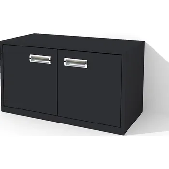 Šatní skříň Nabytekmorava Nízká skříň s policemi SD 80 ke sklápěcí posteli barva lamina: Antracit