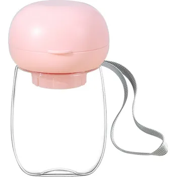 Miska pro psa Praktická cestovní láhev s mističkou na vodu pro domácí mazlíčky (objem 300 ml) Barva: růžová