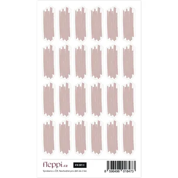 samolepka Fleppi Color coding kolekce | nude hnědá – čmárance