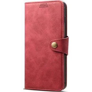 Pouzdro na mobilní telefon Lenuo Leather pro Samsung Galaxy A7, červené