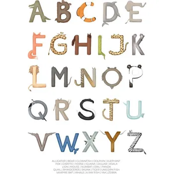 Plakát Plakát, Obraz - Animal Letters ABC, Aminah Eleonora