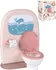 Doplněk pro panenku Smoby Baby Nurse Toaleta s koupelnou SM-220380 růžová