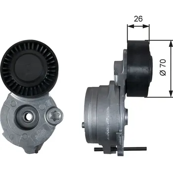 Napínák, žebrovaný klínový řemen GATES T39333