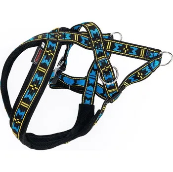 Postroj pro psa ManMat postroj PULKA - modrá + černá XL