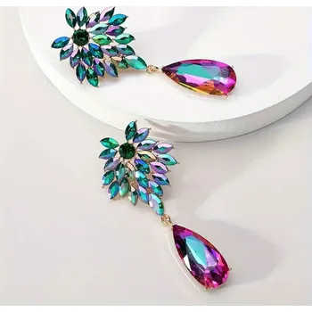 Náušnice Naušnice večerní zelenkavé