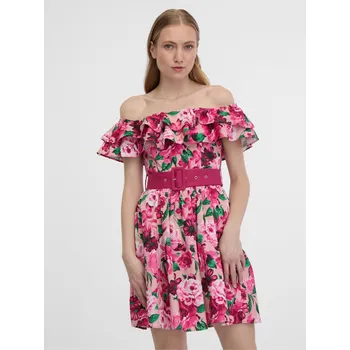Dámské šaty Orsay Tmavě růžové dámské květované šaty - Dámské Orsay kaki | tmavě červená | růžová 2246872