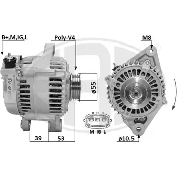 Alternátor ERA Alternátor ERA 209673A + DOPRAVA ZDARMA!