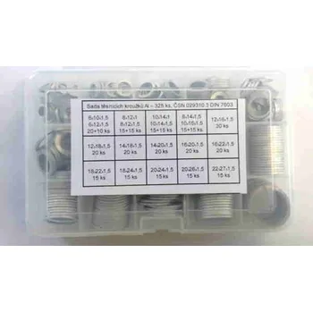 TS Sada těsnění Al kroužků 6-22 mm 325 ks