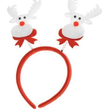Vánoční dekorace OEM Dětská Vánoční čelenka - Bílý sob - 8719202227994