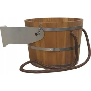 Kbelík do sauny, 22 l, materiál olše, barva Iroko