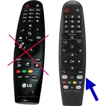 Dálkový ovladač pro LG náhrada za AN-MR650 Magic
