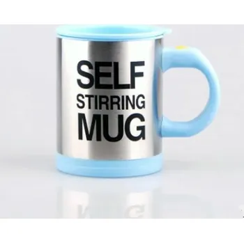 Samomíchací elektrický hrnek nerezový 400ml - Modrá obloha