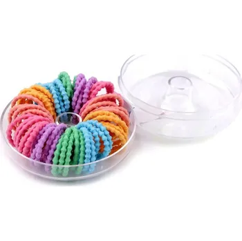 Hračka pro nejmenší Gumičky do vlasů v boxu donut Barevné