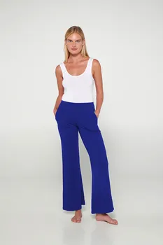 Dámské kalhoty Vamp - Dámské zvonové kalhoty 20212 - Vamp blue lapis M