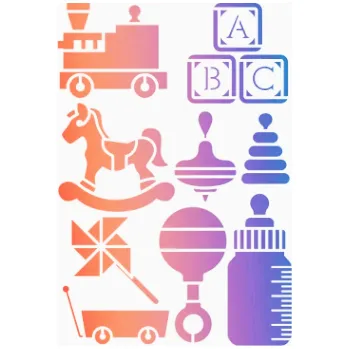 Šablona, DĚTSKÉ MOTIVY, 29,7X21 cm, 1 kus