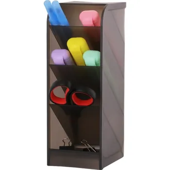 Úložný box Flamenco Mystique Multifunkční Plastový Organizér na Stůl, 7.4x20.3x9 cm, Čtyři Přihrádky