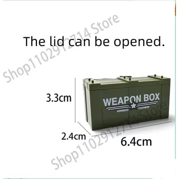 ostatní stavebnice Vojenská stavebnice raketové dělostřelectvo, figurky | styl lego - 023 Schránka na zbraně