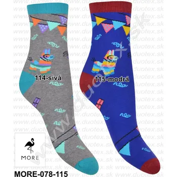 Dámské ponožky MORE Vzorované ponožky More-078-115 Barva: 114-sivá, Velikost: 39-42(26-28)