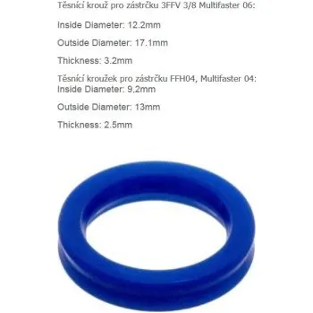 Hydraulický filtr Těsnící krouž pro zástrčku 3FFV 3/8 Multifaster 06 12.2 x 17.1 x 3.2mm