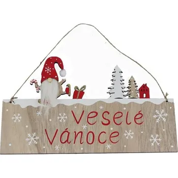 Vánoční dekorace k zavěšení D5845 - 22 × 0,5 x 27 cm