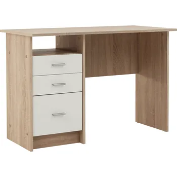 Psací stůl PC stůl, dub sonoma / bílá, SAMSON NEW