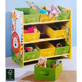 Úložný box LIVARNO home Dětský regál 9 boxů Safari 65 x 60 x 30 cm