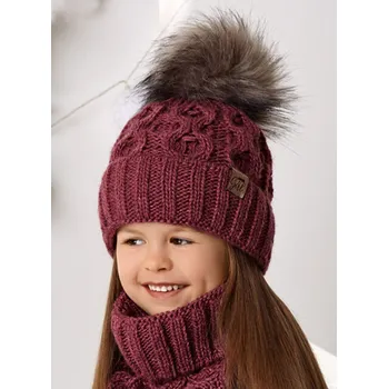 Čepice AJS Čepice a nákrčník AJS-46-494 Barva: E-hnedá, Velikost: 52-56