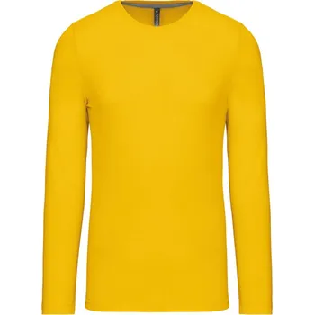 Pánská móda Pánské triko s dlouhým rukávem Kariban Barva: Žlutá, Velikost: 4XL