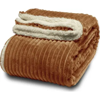 Přehoz na lůžko Dekorativní přehoz Dez oříškově hnědý hnědá 150x200