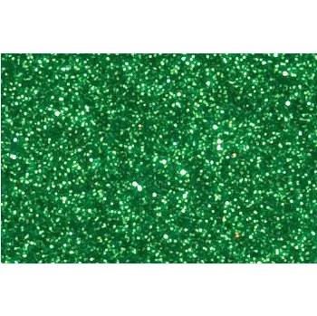 Samolepicí pěnovka moosgummi třpytivá zelená 20x30cm