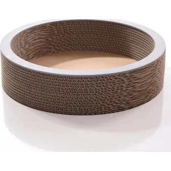 Ekomazlíček Pelíšek a škrabadlo pro kočky ROUND exclusive žlutý Barva: Šedá