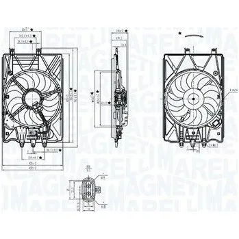 Motor automobilu Větrák, chlazení motoru MAGNETI MARELLI 069422781010