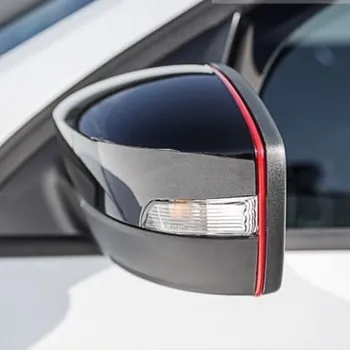 Tuning Milotec Designové červené lišty zpětných zrcátek Škoda Rapid (2012 - 2019) -