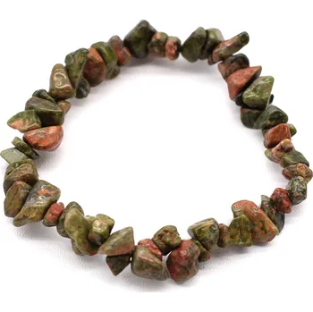 Módní doplněk Ancient Wisdom Náramek s drahými kameny Zelený Jaspis
