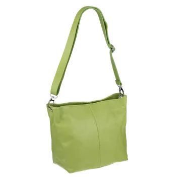 Kabelka NovaKabelka.cz Kožená italská crossbody kabelka Prisca Verde Segnale