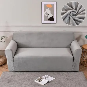 Napínací potah Jednobarevné Napínací potahy na sedačku Rainbow Barva: Světle šedá, Velikost: Křeslo / 90x140 cm