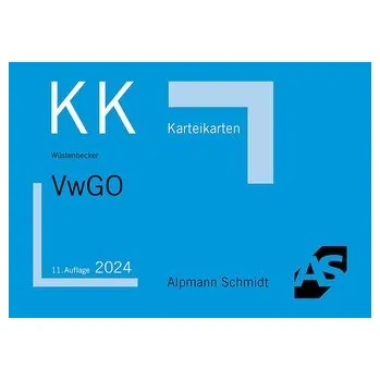 Karteikarten VwGO - Wüstenbecker, Horst [DE] (2024, Brožovaná, Alpmann Schmidt)