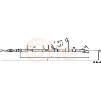 Lanko parkovací brzdy Tažné lanko, parkovací brzda COFLE 17.1096