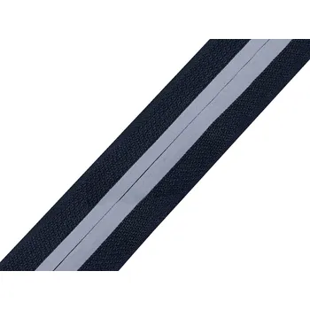 Zip spirálový krytý No 5 metráž reflexní, barva 330 modrá tmavá