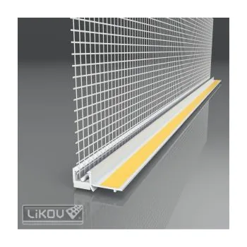 Stavební profil Likov LS-VHL 09 lišta okenní začišťovací 9 mm s krycí lamelou, 862.24.99