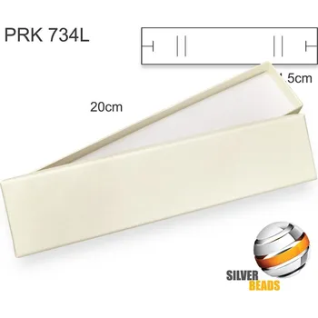 Dárková krabička Krabička na šperky. Materiál papír . Ozn. PRK 734L. Velikost 20x4,5cm. Barva Smetanová
