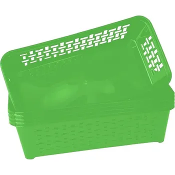DuraHome Košík, DOMINO 4, zelený, 5 ks