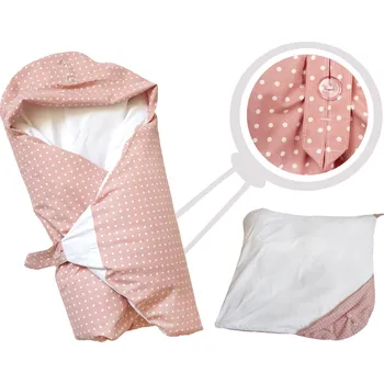 Dětská deka Eva Kiedroňová Povlak - Maxi Dráček - Nachový se smetanovými puntíky