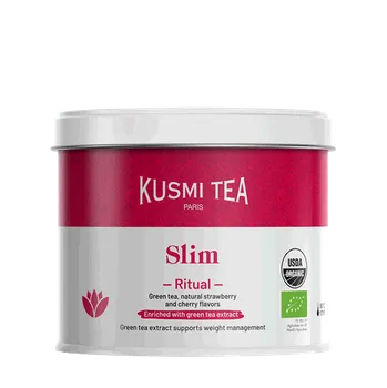 Nápoj Kusmi Tea Sypaný zelený čaj na zrychlení metabolismu Slim Ritual, kovová dóza 100 g 21254A1070