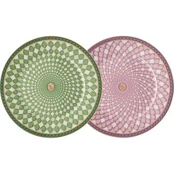 Talíř Rosenthal Sada dezertních talířů Swarovski Signum Fern + Rose, Ø 18 cm, 2 ks 19850-426353-28268