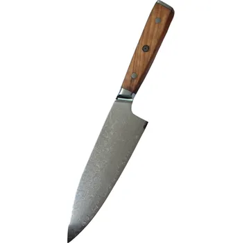 Kuchyňský nůž UG Grill Nůž Chef 20/35cm Damašková ocel 67/dřevo olive UG Grill